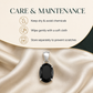 Natural Black Tourmaline Gemstone Pendant – Oval-Cut Protective Crystal Jewellery