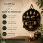 Black & Gold Bhairava Wall Mask | Kirtimukha Guardian Face Wall Hanging for Home & Temple Decor