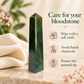Natural Bloodstone Crystal Pencil – Healing Gemstone Point for Courage, Strength, Protection, Grounding, Confidence, Reiki, Meditation, Root Chakra Balancing & Positive Energy