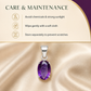 Natural Amethyst Gemstone Pendant – Oval-Cut Purple Crystal Jewellery