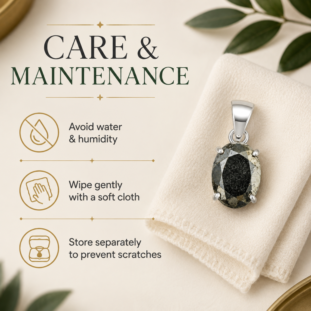 Natural Pyrite Gemstone Pendant – Oval-Cut Prosperity Crystal Jewellery