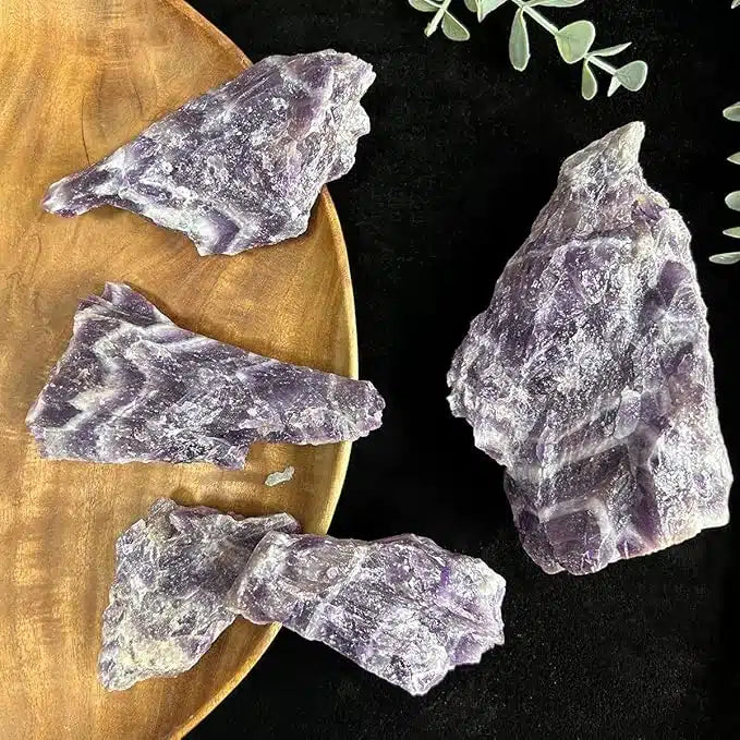 Raw Chevron Amethyst, Healing crystal, set of 2