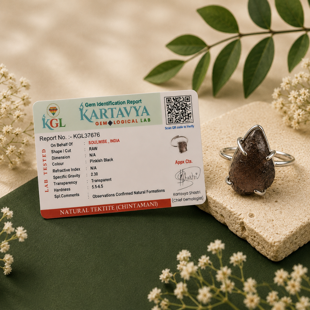 Chintamani Stone Ring – Adjustable Natural Gemstone Ring for Transformation, Wisdom & High Vibrational Energy
