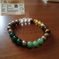 Dhan yog Bracelet, (Tiger eye,Citrine,Pyrite, Clear Quartz and Green Aventurine ).