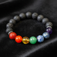 Natural Lava Stone 7 Chakra Bracelet – 10mm Genuine Gemstone Beads | Reiki Energy Healing, Meditation & Yoga Bracelet .