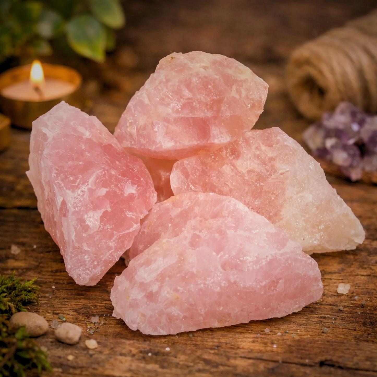 Soulwise Rose Quartz Natural Crystal Healing/Rough Raw Stone, Reiki Stones Healing, Aura cleaning, enhance Positive energy.