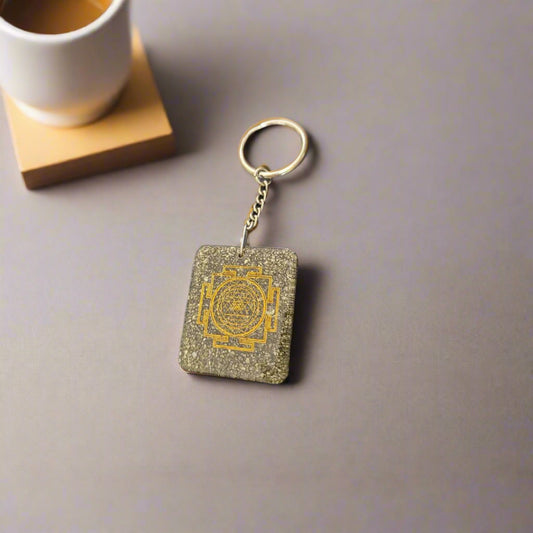 Pyrite Wealth Magnet Keychain