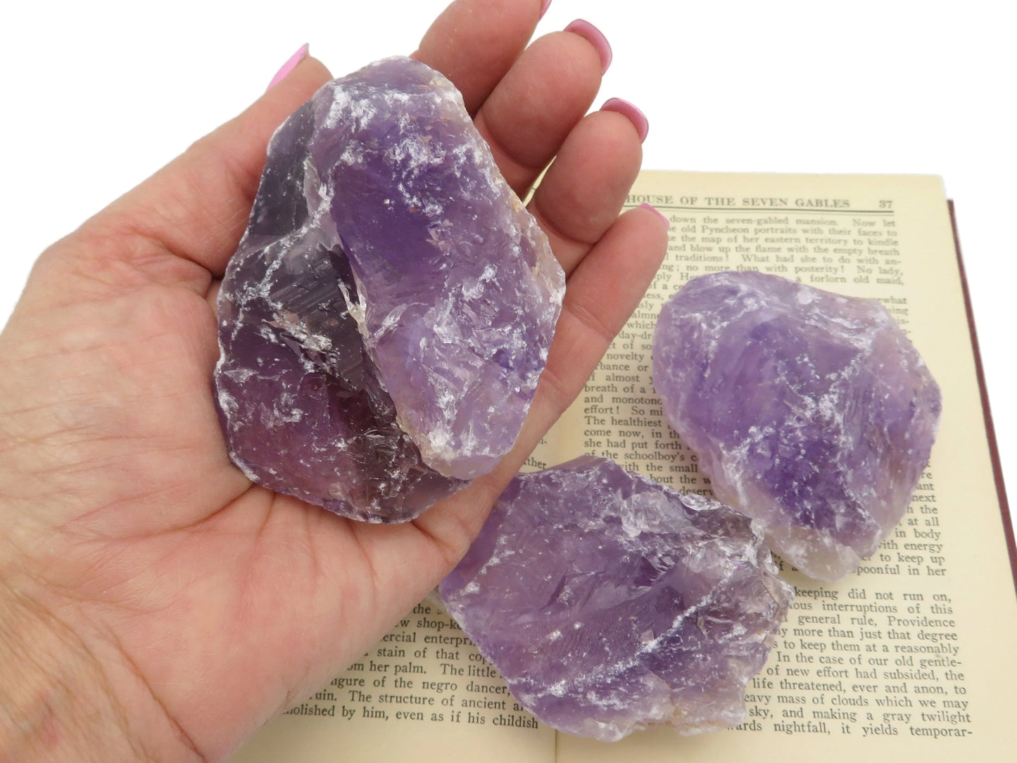 Soulwise Amethyst Natural Crystal Healing Stone – Raw Rough Unpolished Gemstone for Reiki, Meditation, Chakra Balancing & Energy Cleansing – Spiritual Crystal for Home Décor (300 g)